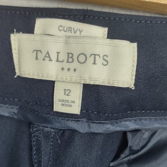 Talbots Outlet Navy Dress Cotton Blend Pants Size 12 - Picture 3 of 13